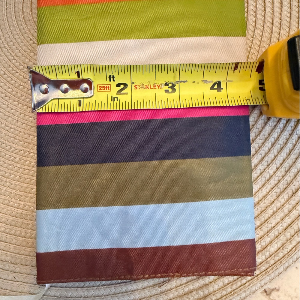 Coach Legacy Striped Canvas Envelope Pouch with Gold Logo for Passport/Ledger - Picture 9 of 9